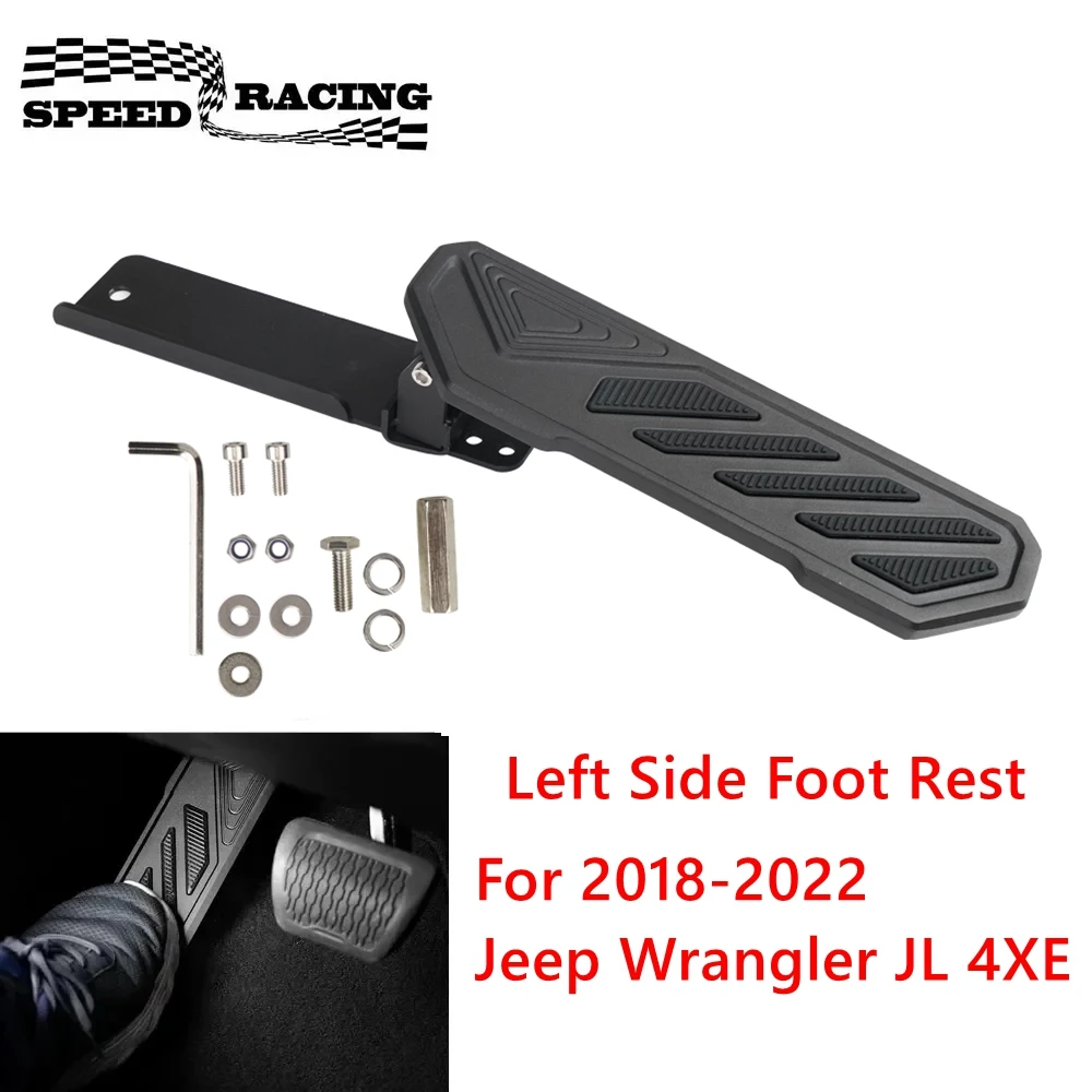 Dode Pedaal Driver Voetsteun Linkerkant Kick Panel Voor Gladiator JT Antislip Voor 2018-2022 Jeep Wrangler JL JLU 4XE