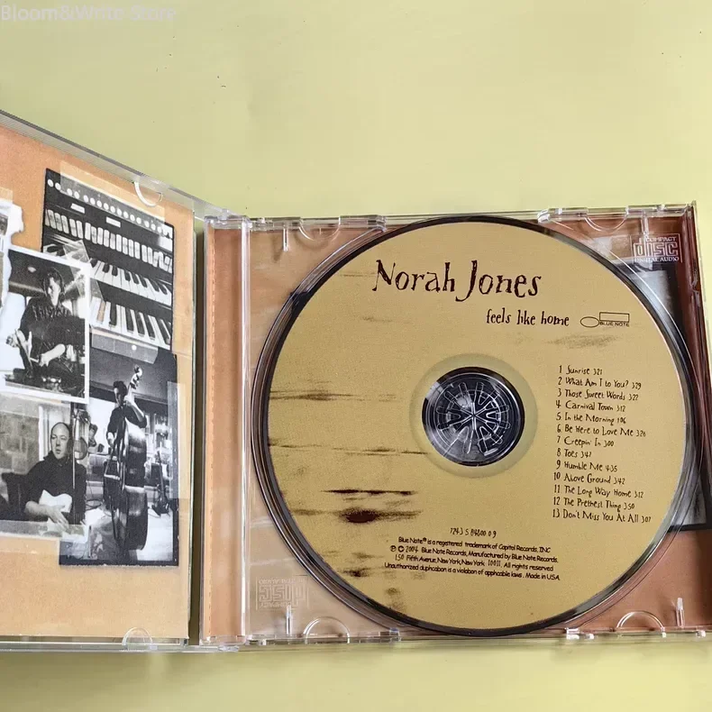 Classic Famous  Jazz Female Singers Norah 《Feels Like Home》US Version Jazz Album CD It Includes 13 Classic Tracks.Music Gift