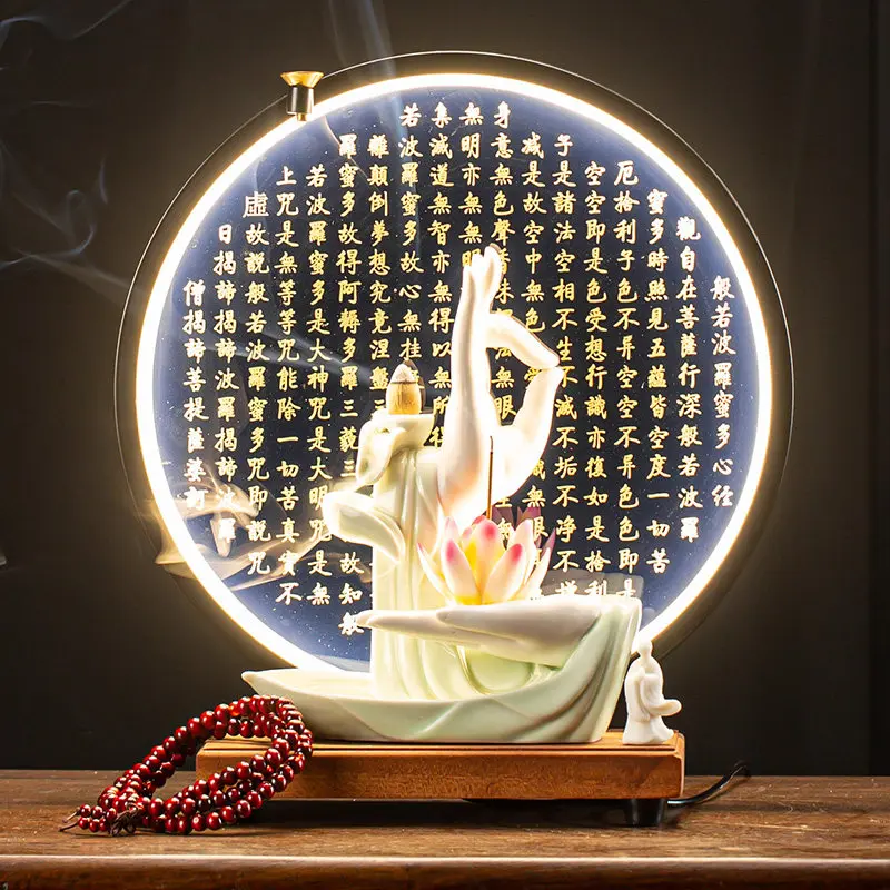 Zen Bakhoor Burner Fragrance Japanese Decor Buddhist Supplies Room Decoration Backflow Incense Burners Incensario Incense Stand