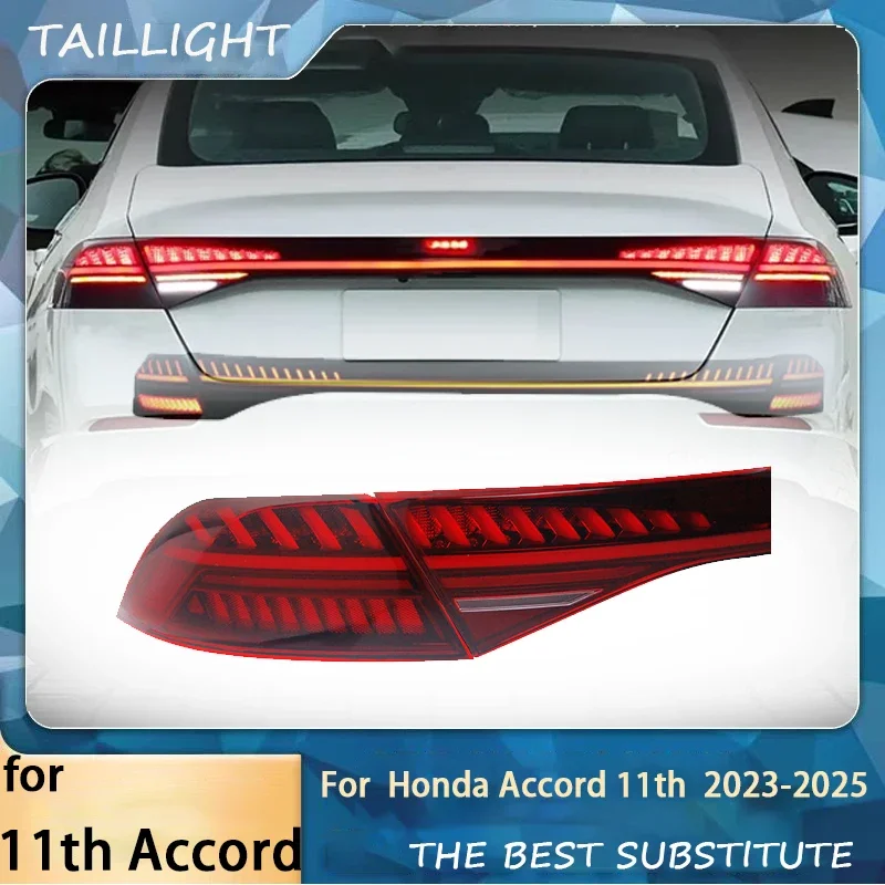 LED Through Tail Lights For Honda Accord 11th 2023-2025 A7 style full LED Tail Lamp Dynamic Turn Signal Light Tail Lamp Assembly