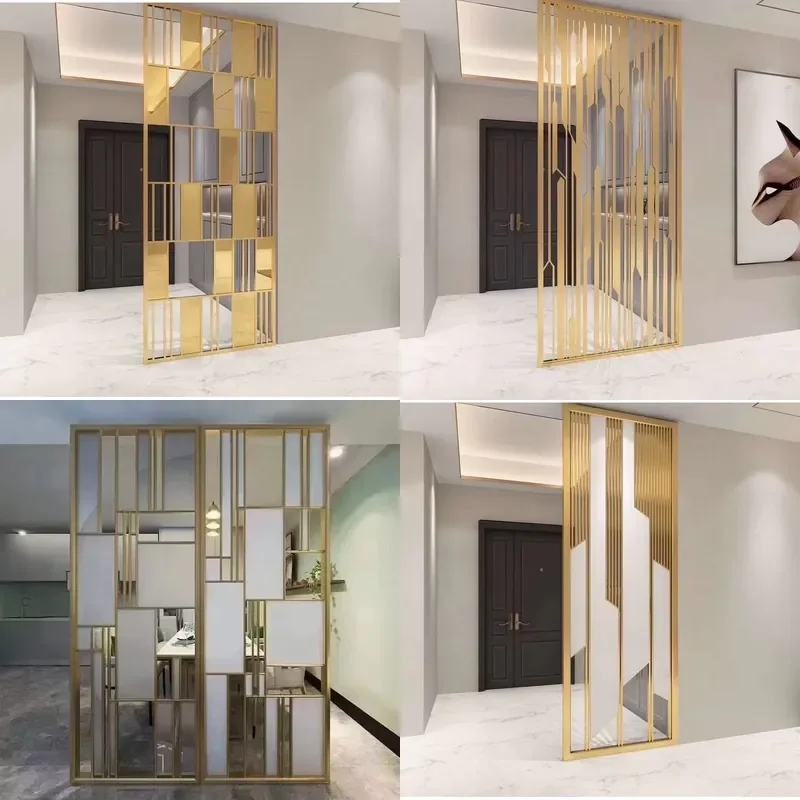 Custom Laser Cut Metal Room Divider Foldable Wall Panel Screen