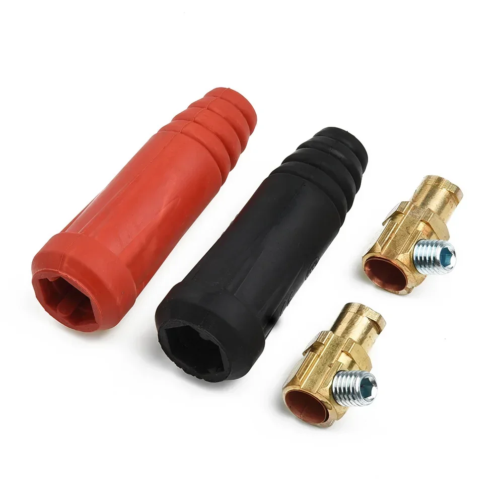 DKJ10-25 2pcs TIG Welding Cable Panel Male Connector Plug 200Amp Euro Style Connection Quick Fitting Welding Machine
