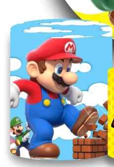 Fondo redondo de cumpleaños de Mario Yoshi, Fondo de Luigi Mario, cubierta de cilindro de Super Mario, decoración para fiesta de bienvenida de bebé y cumpleaños de niño, accesorio para fotografía
