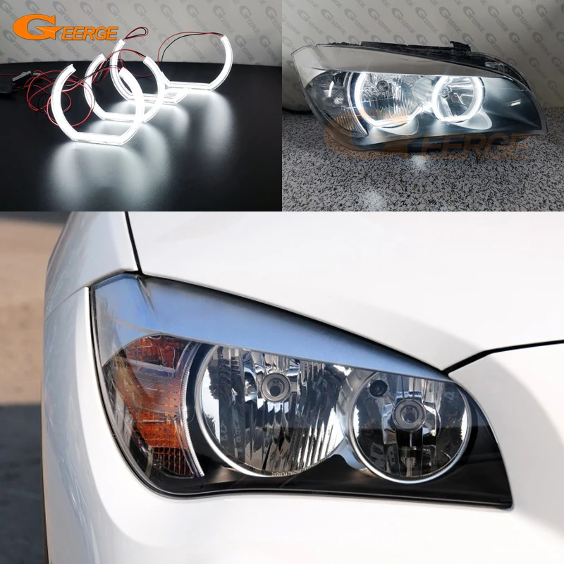 

For BMW X1 E84 2009 2010 2011 2012 2013 2014 2015 Excellent Ultra Bright DTM Style Led Angel Eyes Kit Halo Rings Day Light