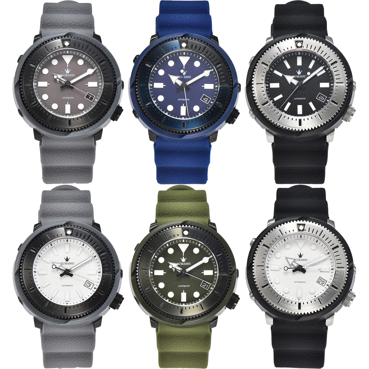 Orologi Monster da 45 mm per uomo NH35 Visualizzazione automatica della data impermeabile luminosa Orologio alla moda casual Logo Commercio all'ingrosso personalizzabile