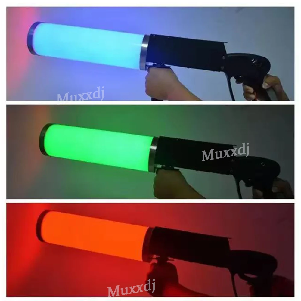 MUXXDJ 1PCS LED CO2 Gun for DJ Fogger CO2 Jet Machine with RGB Color Special Effect with CASE