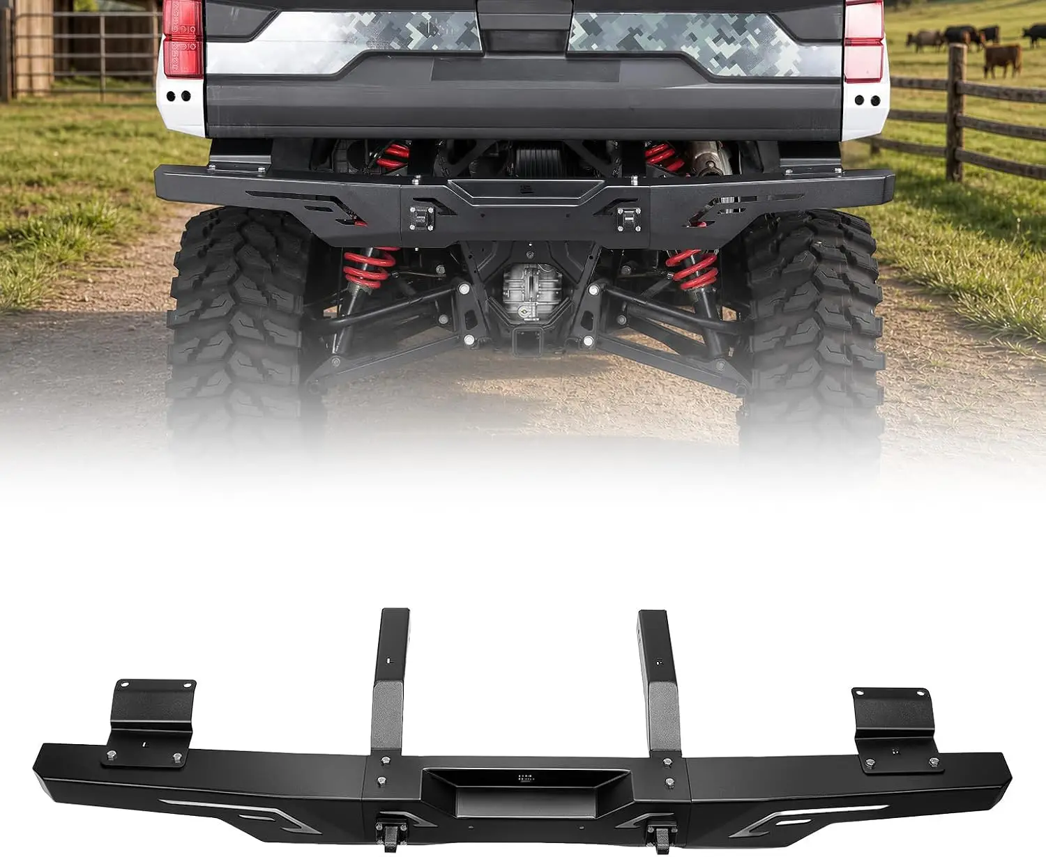 Rear Bumper Compatible with Polaris Ranger XP 1000 2018-2026