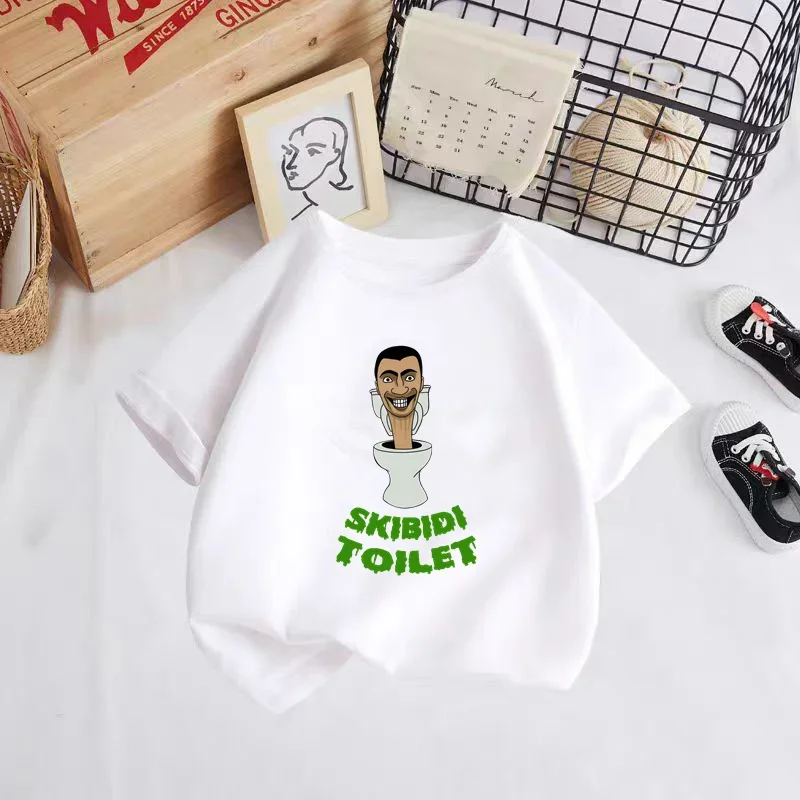 Game Skibidi Toilet Tshirt Kids Short-sleeved Colorful Print Speakerman T-shirt Baby Boys Summer Streetwear Girls Casual Tops