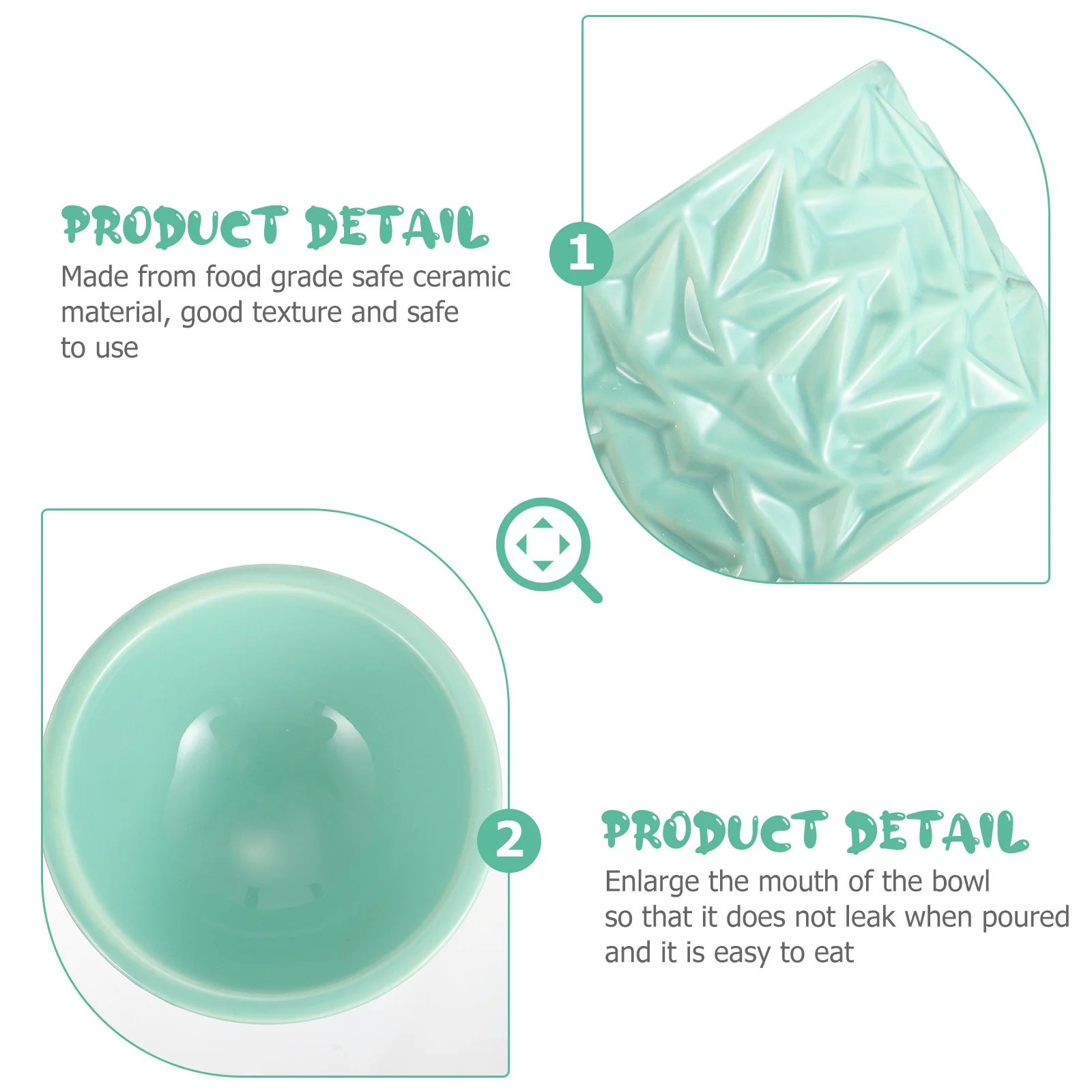 

Ceramic Neck Protection Pet Feeder Anti-Skid Cat Food Bowl Comfortable Feeding Bowl for Small Dogs Cats Cat Feeder