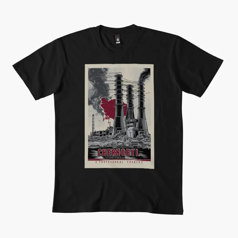 

History of Chernobyl Danger exclusion zone Nuclear disaster Retro gift t shirt Ghost City Pripyat Graphic Clothes All size Tops