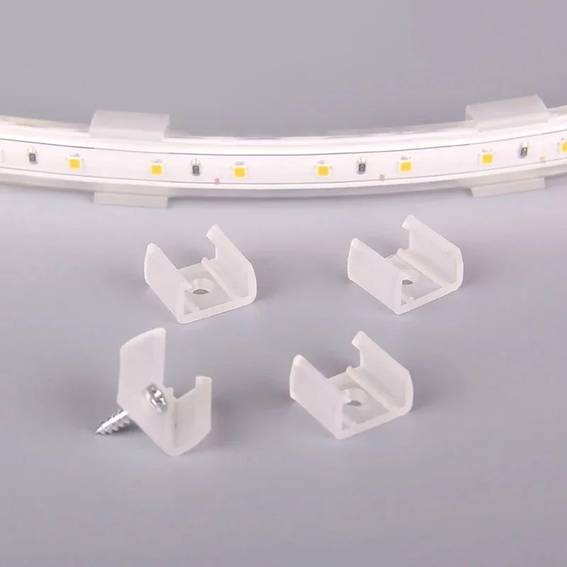 10/12/14/17/20mm LED Strip Fix Clips Connector For Fixing 2835 Neon Light 220V comes with screws