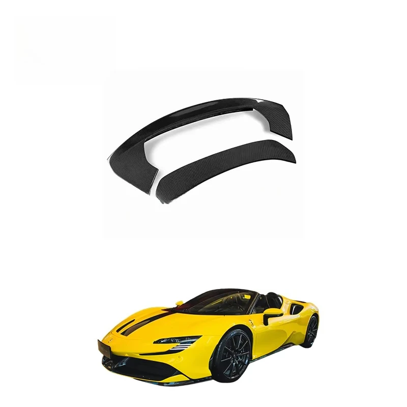 OEM Style Dry Carbon Fiber Single Deck 3K Twill Glossy Black Rear Spoiler Rear Wing for SF 90