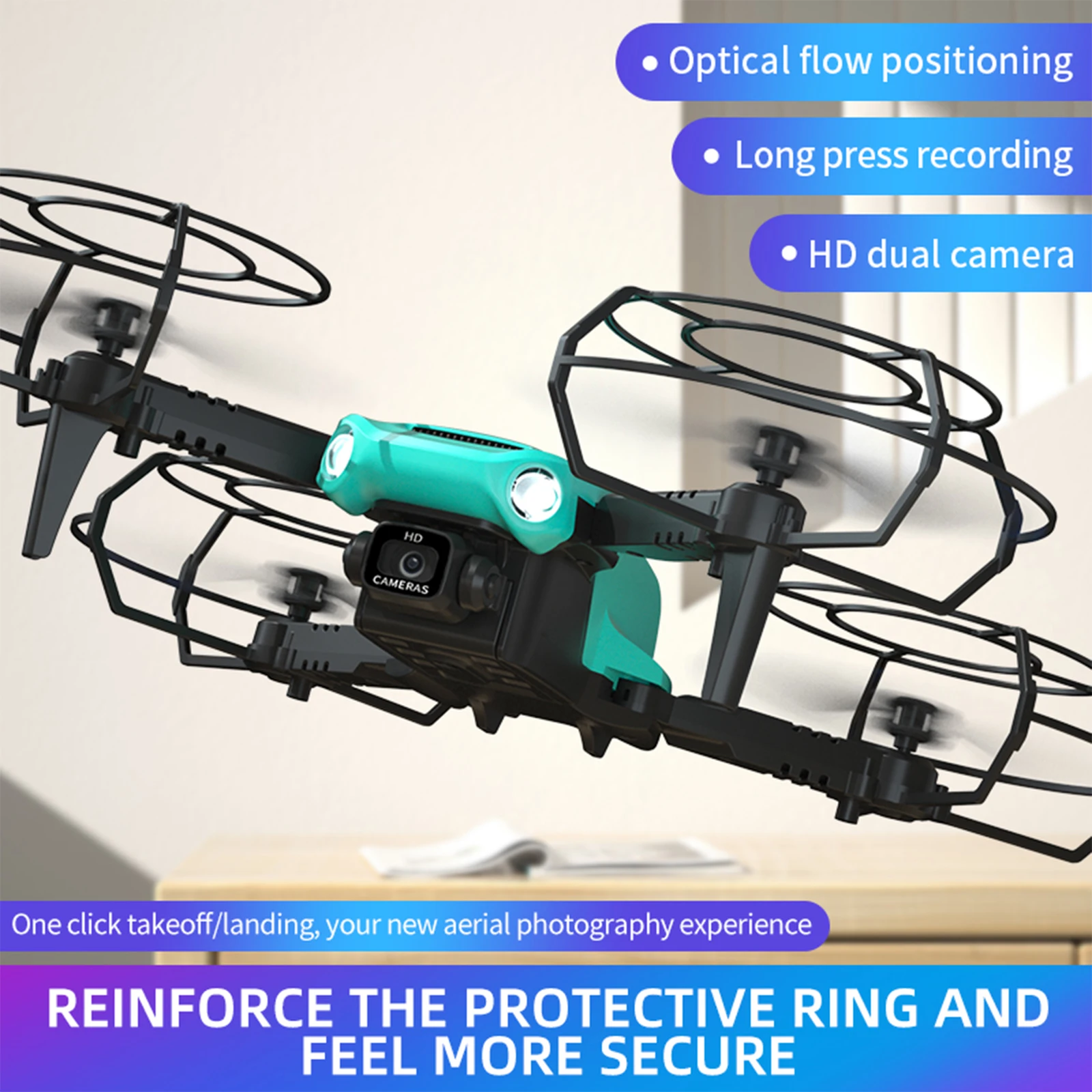 H111 RC Drone WiFi FPV 4K Dual HD Cameras Remote Control Quadcopter 3D Flip 2.4GHz Foldable RC Helicopter Gift Toy for Kids 2023