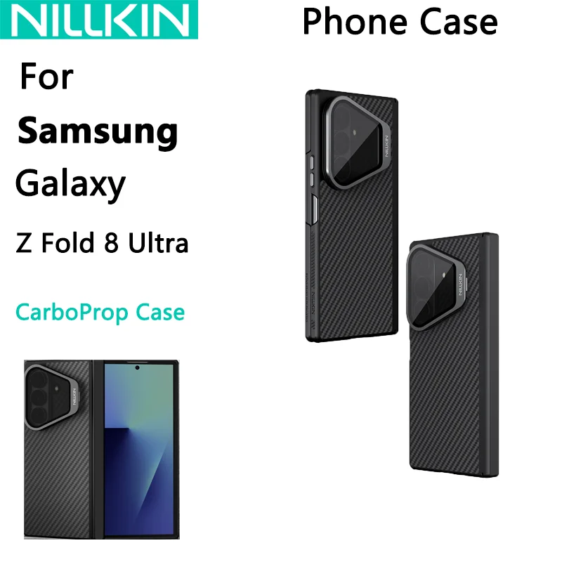 NILLKIN Phone Case For Samsung Galaxy Z Fold 8 Ultra CarboProp Case Clear Lens Cover Phone Case Anti-scratch Abrasion