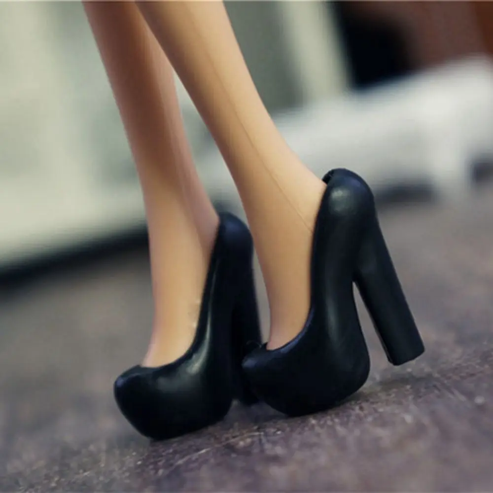 1Pair 30cm Fashion Female Doll Boots Fit Foot Doll Shoes Length 2.2cm Doll Colorful High Heels Shoe for 1/6 Dolls Accessories