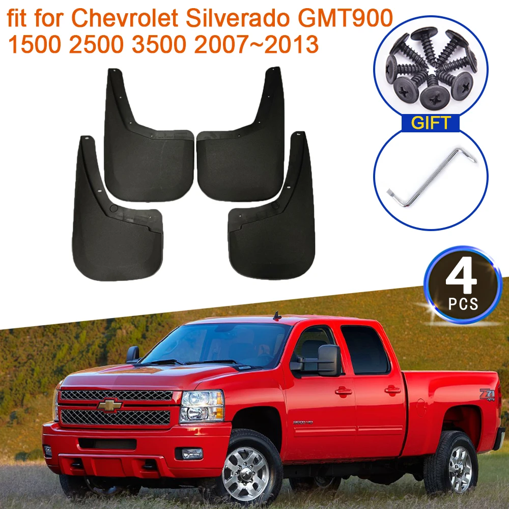 

For Chevrolet Silverado GMT900 1500 2500 3500 2007 2008 2009 2010 2011 2012 2013 Splash Mudguards Fender Mud Flap Accessories