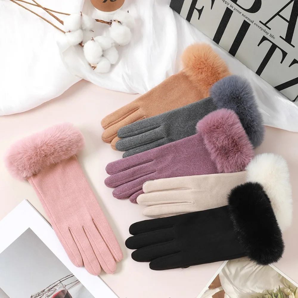 New Touchable Screen Winter Gloves Warm Full Finger Driving Mittens Skiing Gloves Cycling Driving