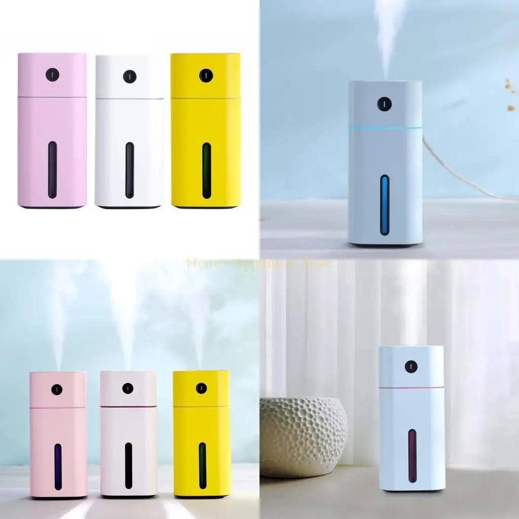 D0AB Portable Cool Umidificatore per viaggi in auto a casa con 7 colori Night Light