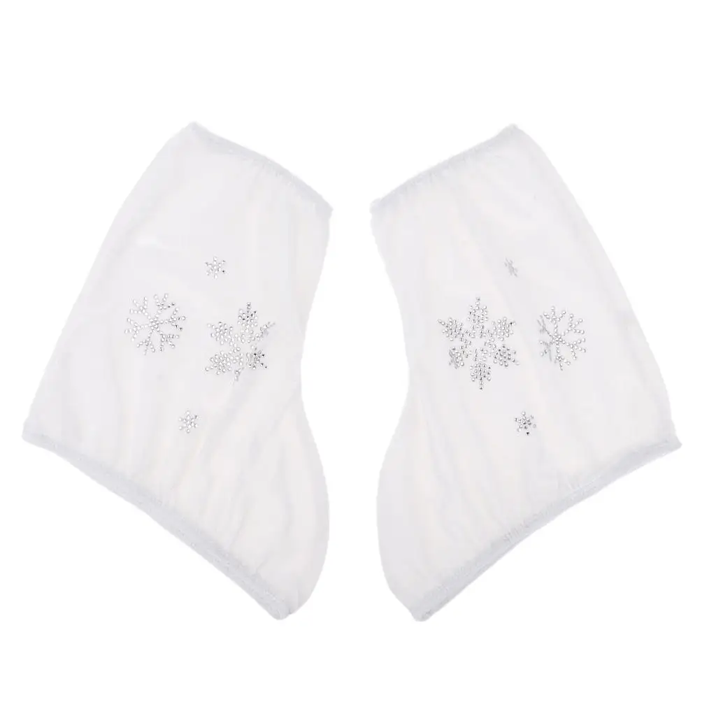 Figure Skate Boot Guard Rhinestone Velvet Ice Skates Shoes Cover for Artistic Skating Protection