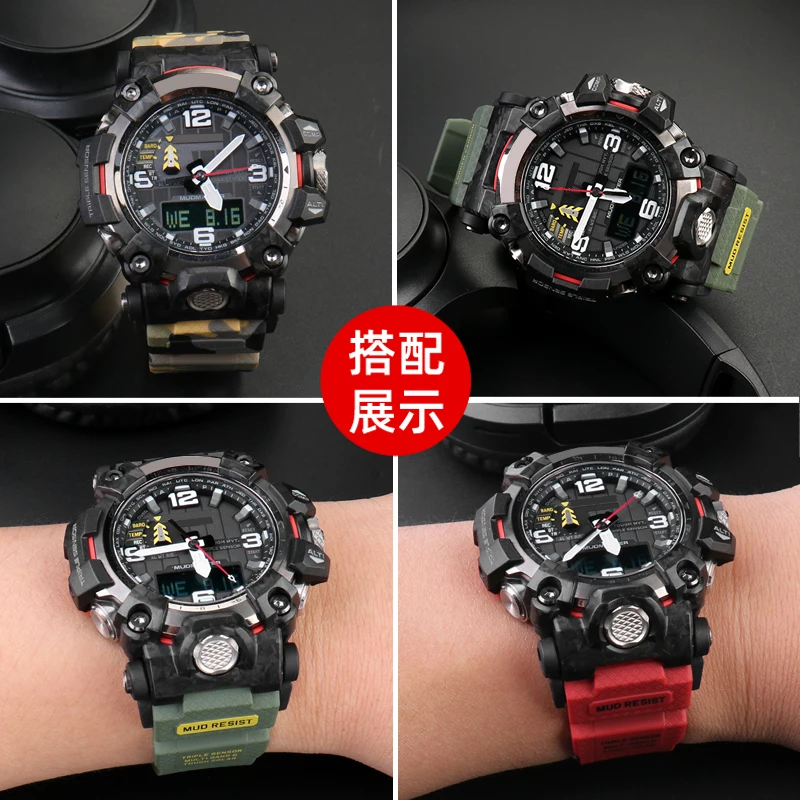 حزام مطاطي من الراتنج مطور لساعة Casio G-Shock GWG-2000 GWG-2040، استبدال سوار ساعة Big Mudmaster الجيل الثاني للرجال