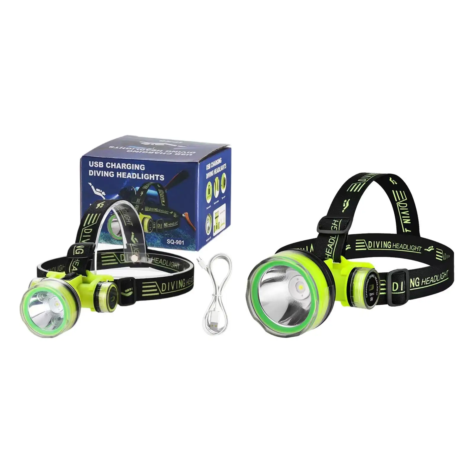 Diving Headlamp 350M Underwater Headlight for Fishing Camping Night Fishing