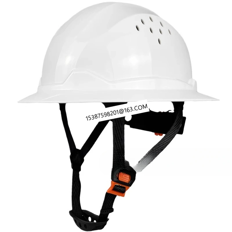 

SafeBuilder Summer New Breathable Construction Site Safety Helmet Anti smashing and Sunscreen Engineering Large brim