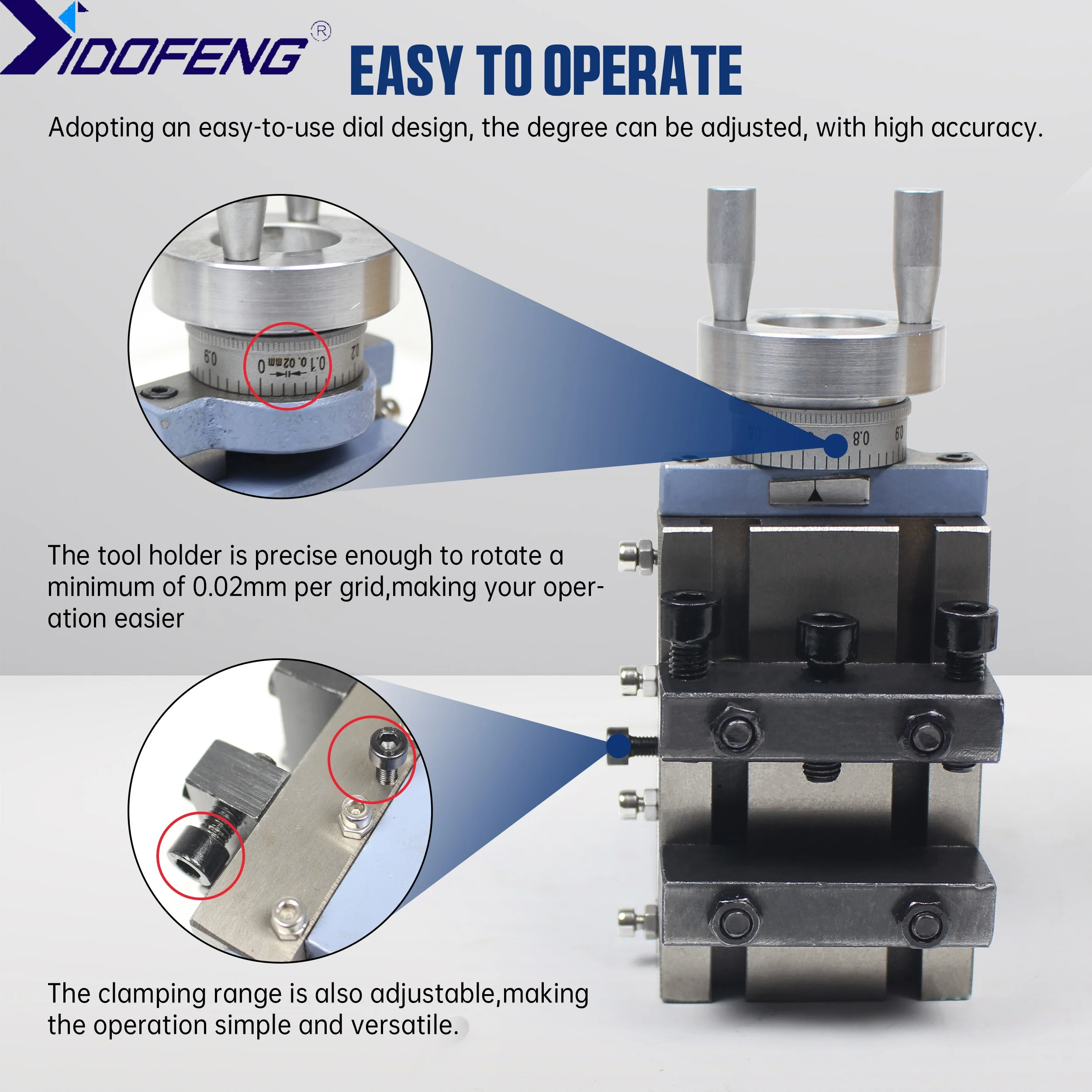 Vertical Knife Holder Slider Tool Holder Quick Change Knife Holder For WM210V Milling Attachment Mini Lathe Accessories Part
