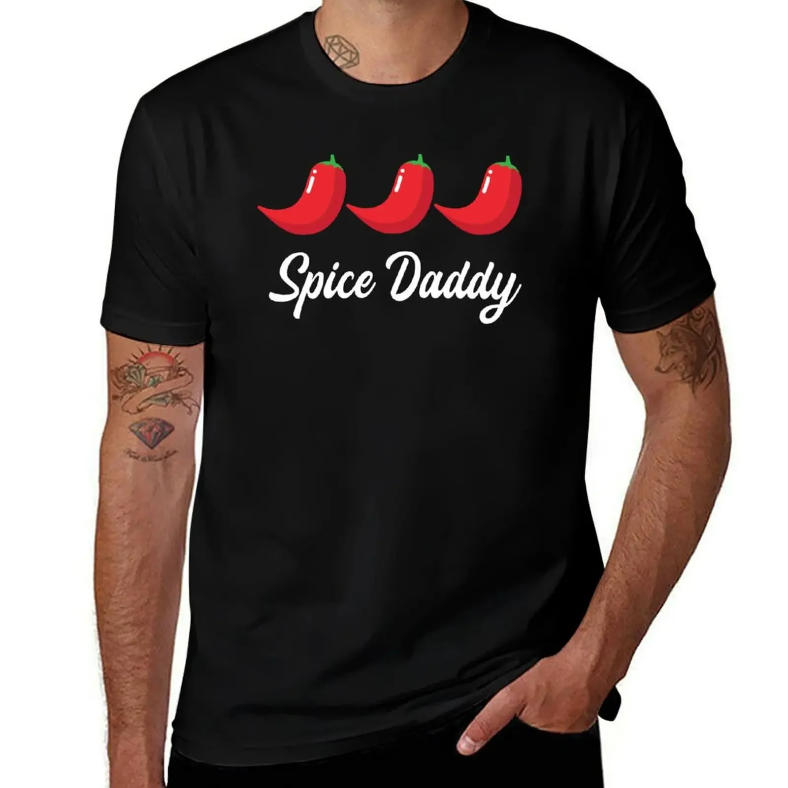 

Spice Daddy (white text) T-Shirt quick drying tees summer clothes anime clothes big and tall t shirts for men