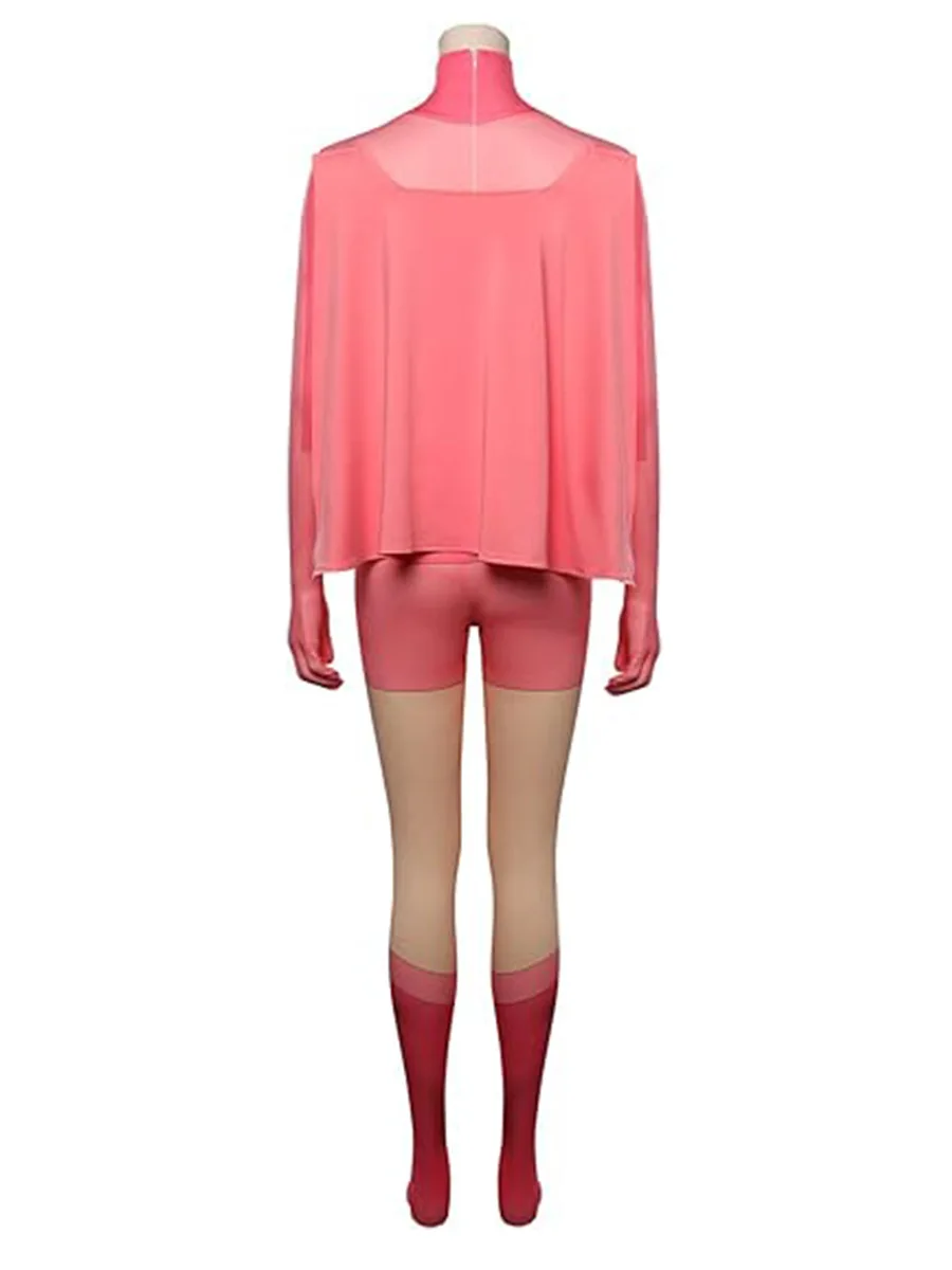 Atom Eve 코스프레 의상 Invincible Eve Wilkins 점프 슈트 바디 슈트 망토 케이프 복장 성인용 여성 할로윈 의상 소녀 용