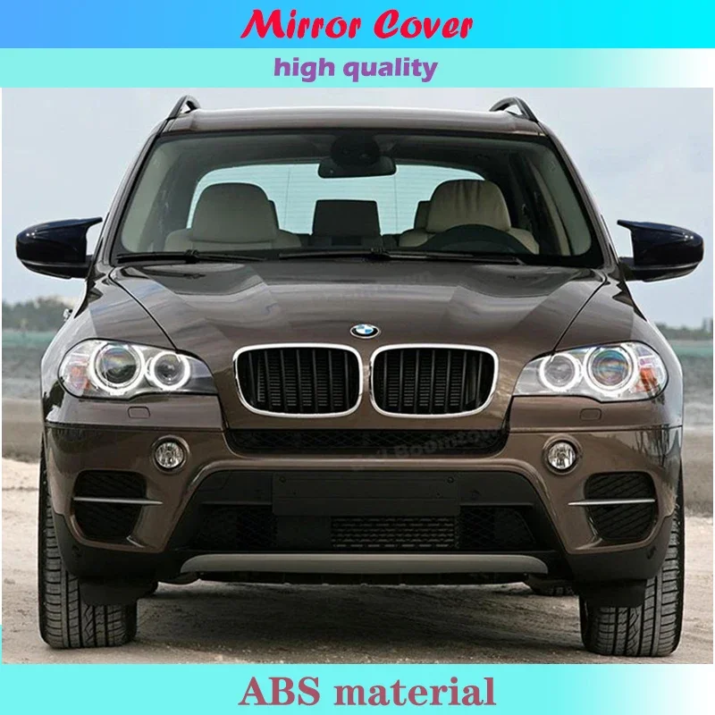 Cubierta de espejo retrovisor lateral de coche, tapas negras de alta calidad para BMW x5, E70, x6, E71, 2008, 2009, 2010, 2011, 2012, 2013