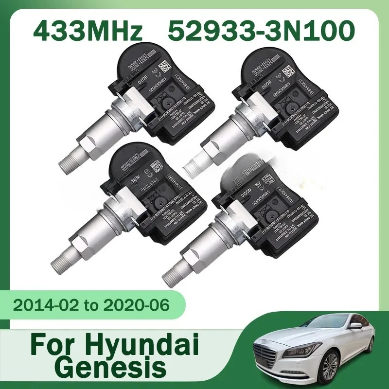 

Для Hyundai Accent Genesis I30 Ix55 Santa Fe Iii Solaris Genesis TPMS Система контроля давления в шинах 1/4 шт. 52933-3N100 433 МГц
