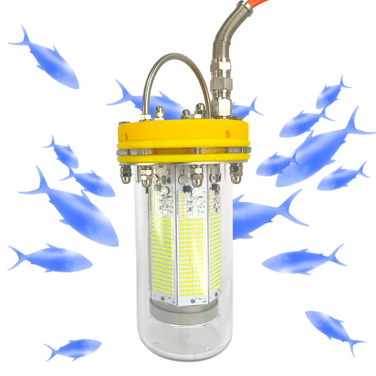

Green White 1100W 8 Side Glow Plus Bottom Glow Salmon Farming Light Squid Lamp Led Attracting Fishing Light