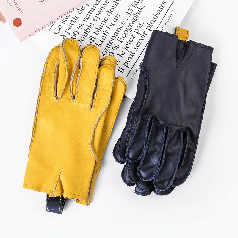 Luvas masculinas de couro macio