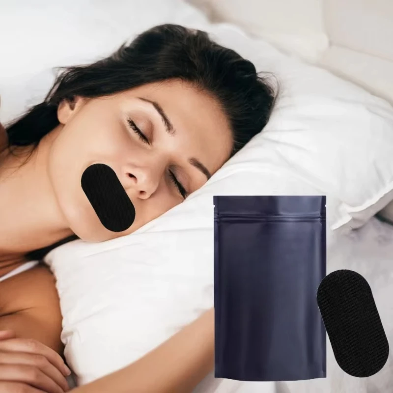 30PCS pure cotton breathable gypsum anti-snoring mouth with sleep sticker with hole