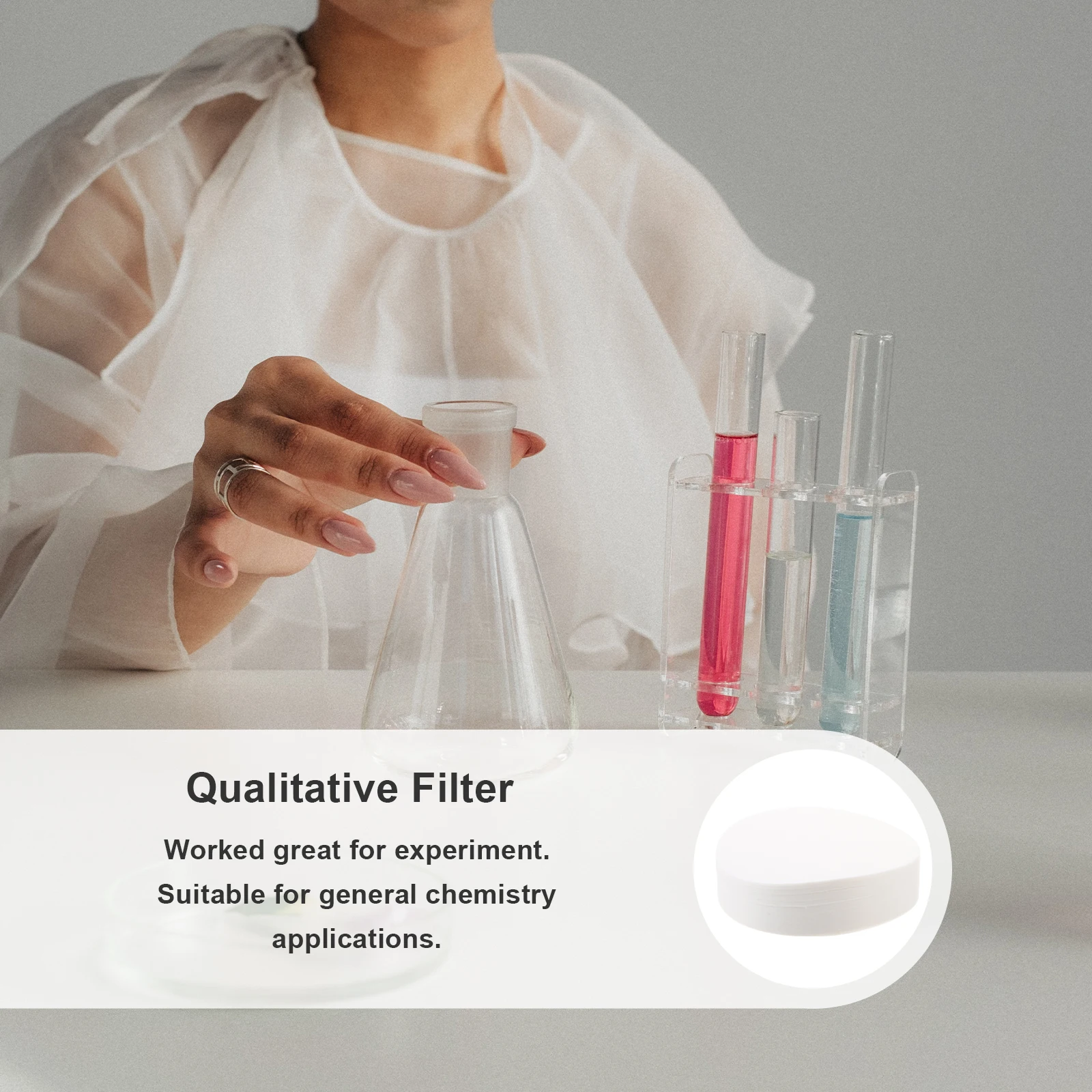 

100 PCS Filter Paper Disc Cellulose Cone Qualitative for Test Mushroom Circles Cigarette