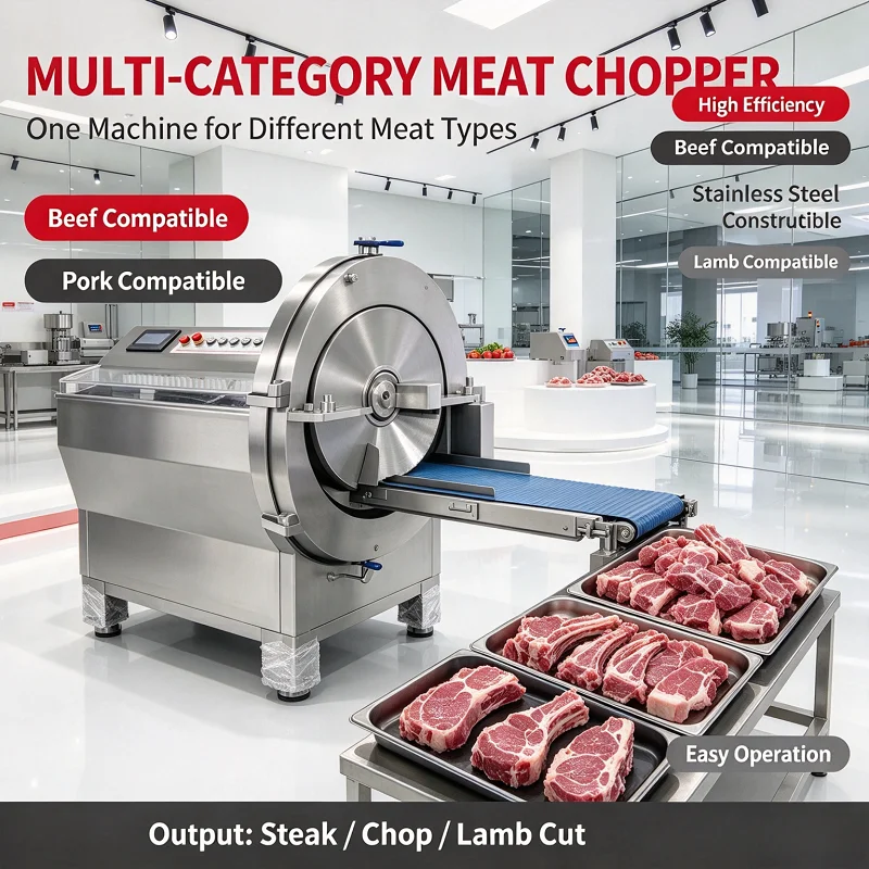 Frozen Bone Cutting Machine Electric Stainless Steel Automatic Adjustable Thickness Meat Saw Pig Sheep