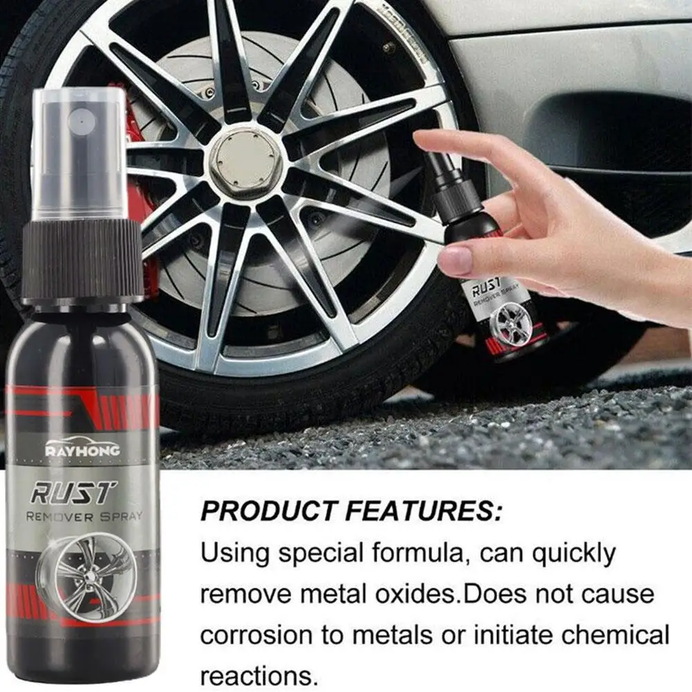 30ml Car Rust Remover Spray Metal Surface Paint Car Super Powder Maintenance Multi-Purpose Remover Rust Cleaning R9L4
