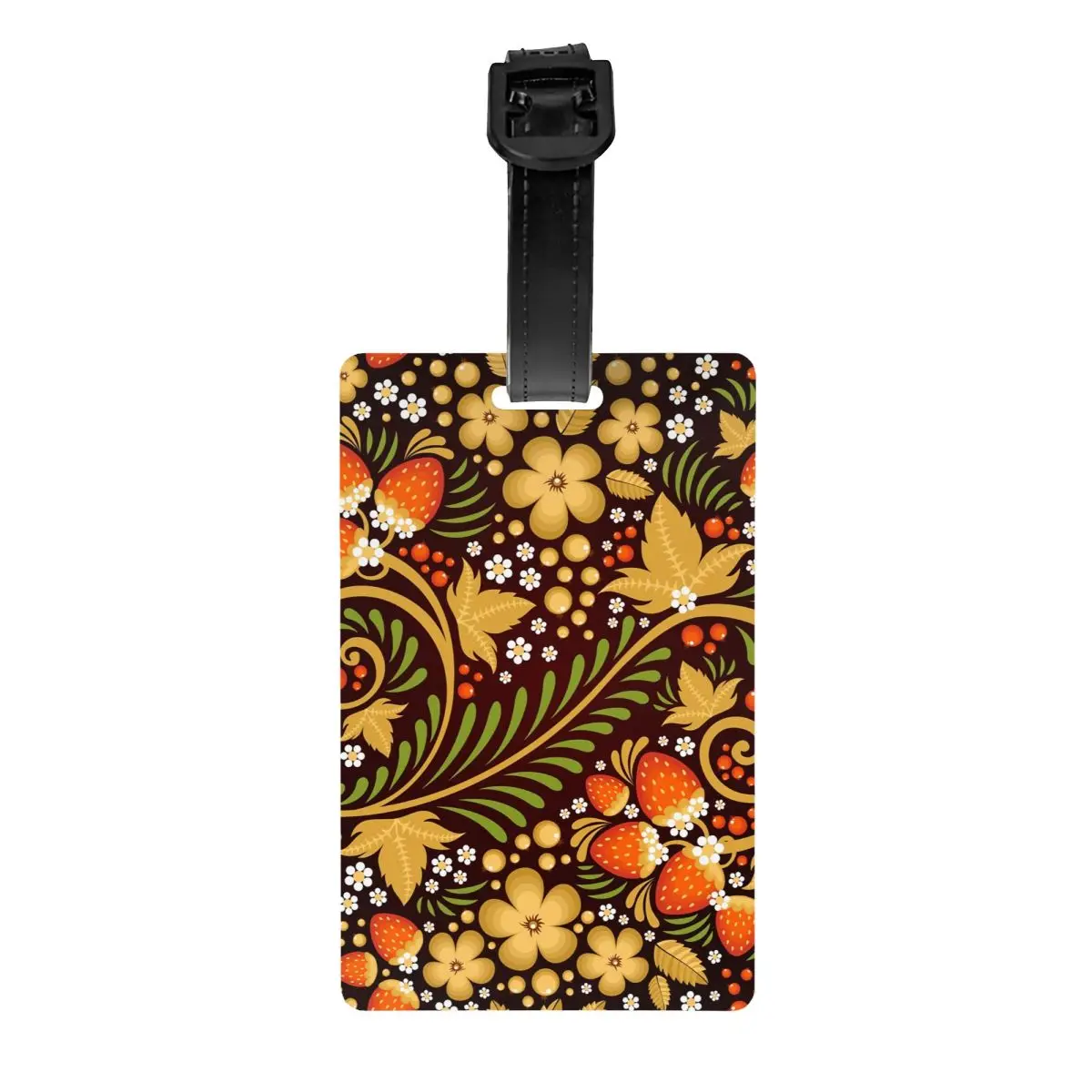 

Custom Khokhloma Russian Folk Art Luggage Tags Custom Baggage Tags Privacy Cover Name ID Card