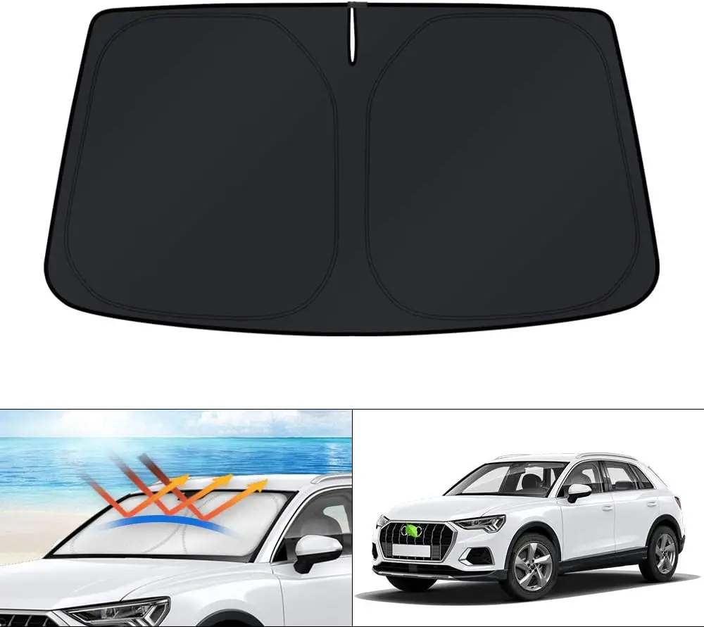 

Custom Fit Windshield Sun Shade for 2019-2025 2026 Audi Q3 Accessories Sunshade Window Shade Sun Visor Protector Foldable Blocks