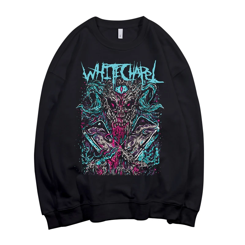 Whitechapel Deathcore Pollover Sweatshirt Rock Hoodie Schwermetall Sudadera Rocker Streetwear Fleece Oberbekleidung Punk