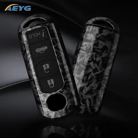 ABS 탄소 섬유 자동차 키 케이스 커버 마즈다 2 3 5 6 BL BM GJ Atenza Axela Demio CX-3 CX3 CX-5 CX5 CX7 CX-9 CX8 키 체인