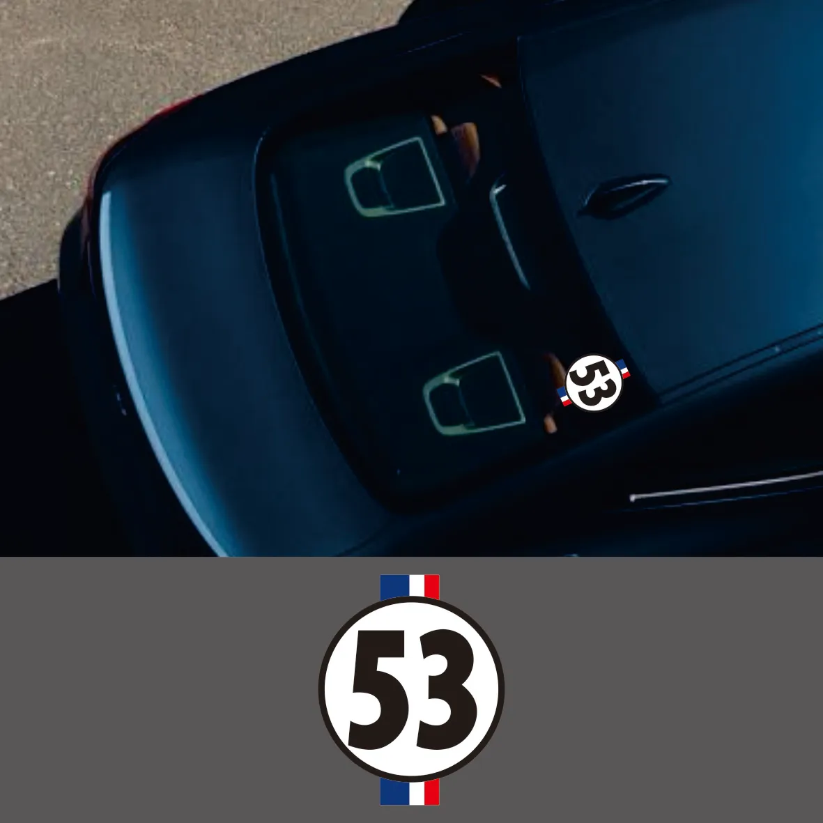 

JP Car Decal Herbie the love bug 53 motorcycle decorative accessories creative Waterproof PVC sticker