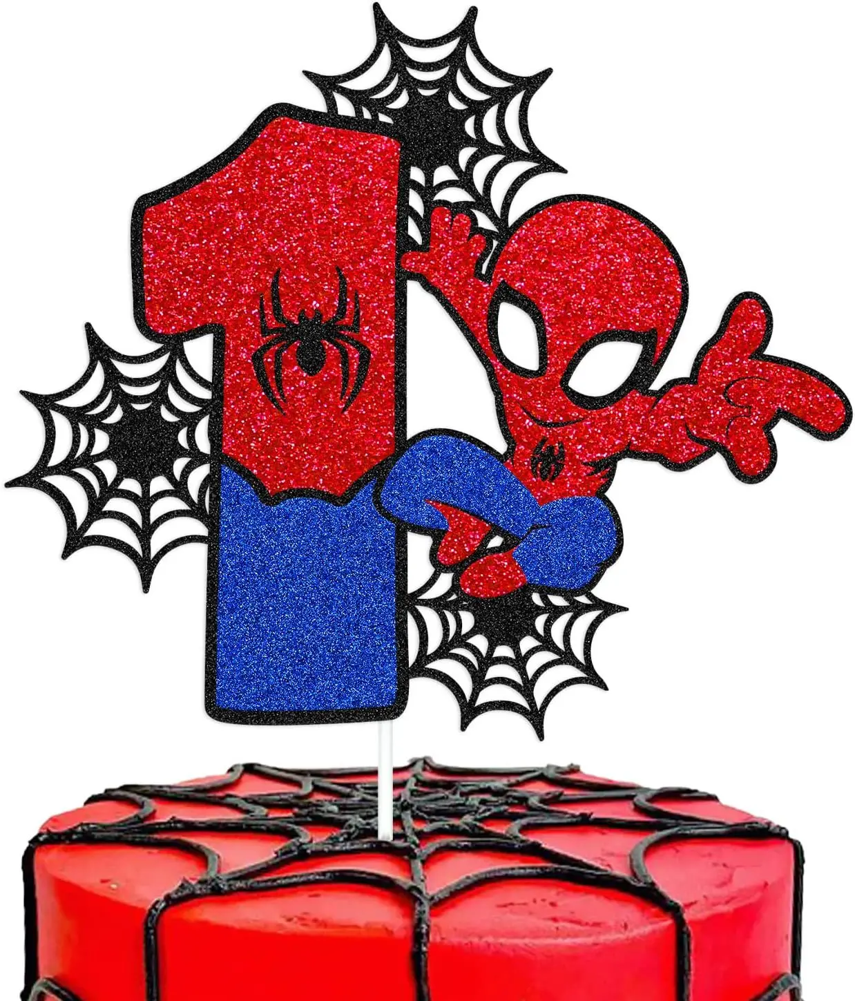 Spiderman Verjaardagsfeestje Decoraties Verjaardagsnummer Taart Invoegen Kinderen Cartoon Feest Decoratie Geslacht Onthuld Baby Shower
