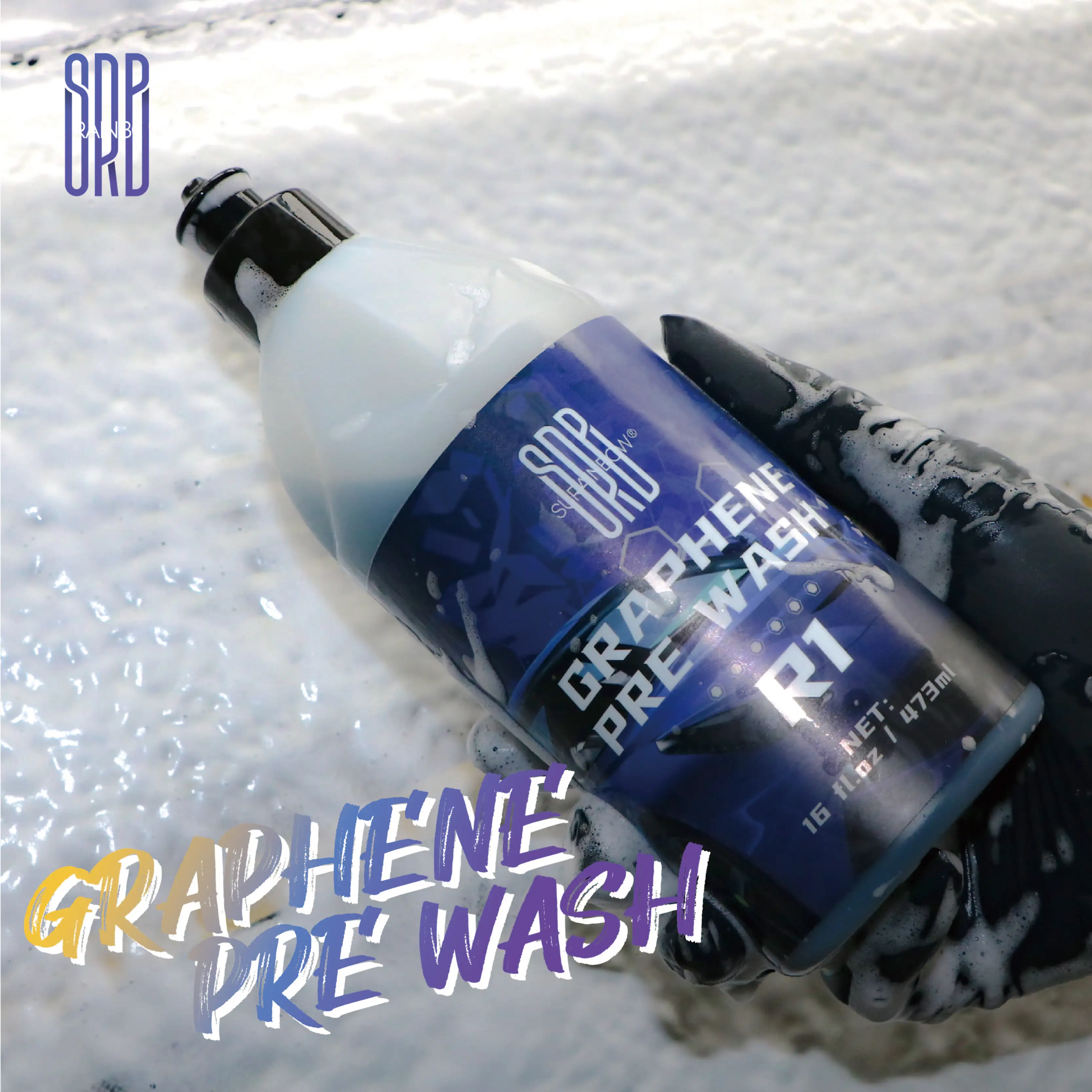 Graphene Shampoo - Ceramic Coating Infused Car Wash Soap - Powerful Cleaner & Protection In One Step - High Suds For Foam Cannon