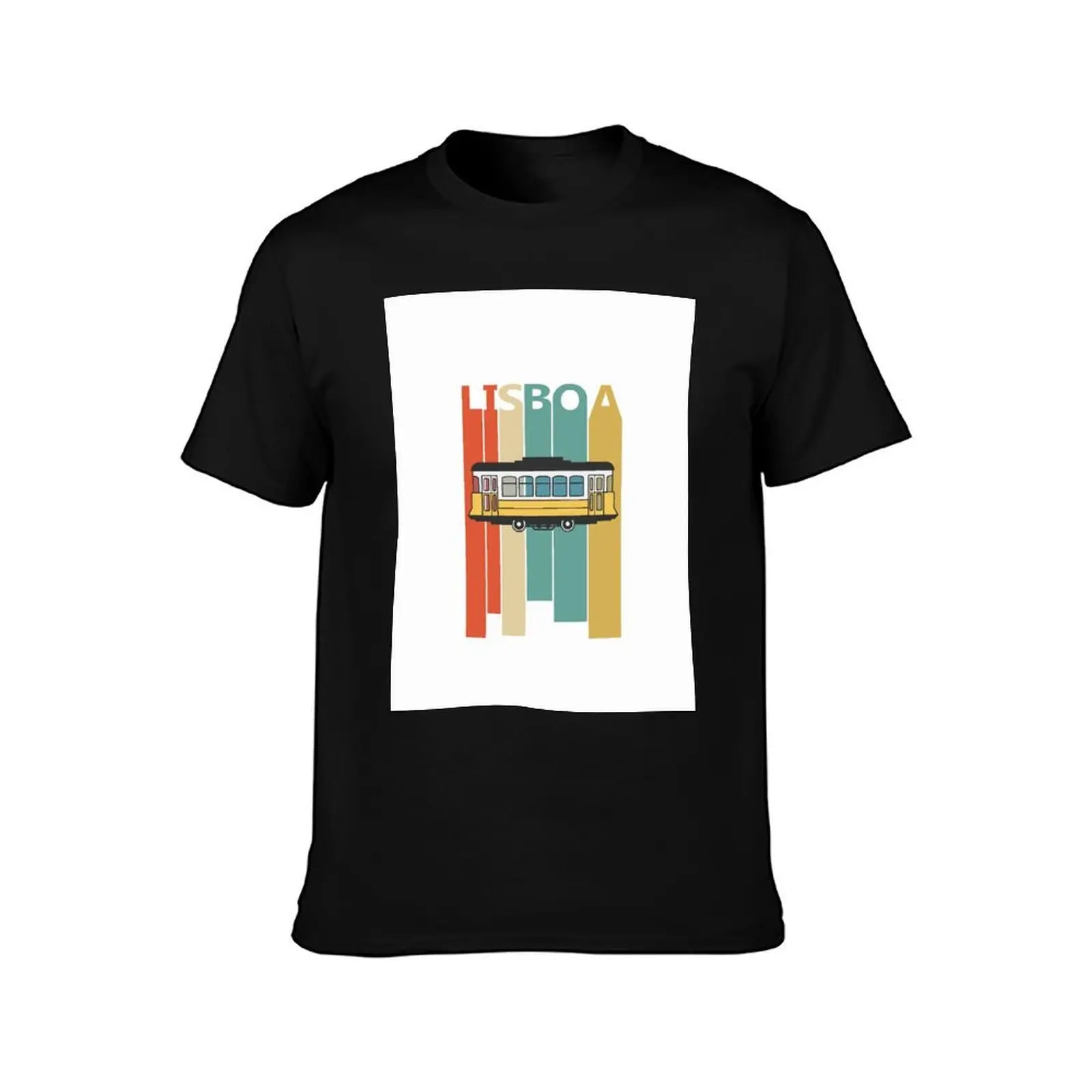 Retro Lisbon tram - Elétrico de Lisboa - Carreira 28 T-Shirt Short sleeve tee blanks blacks T-shirts for men cotton