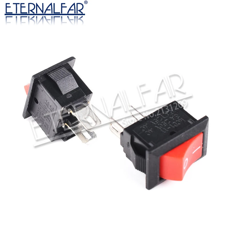 

10*15mm RED SPST 2PIN ON/OFF Boat Rocker Switch AC 3A/250V Car Dash Dashboard Truck RV ATV Home Rocker Switches AC