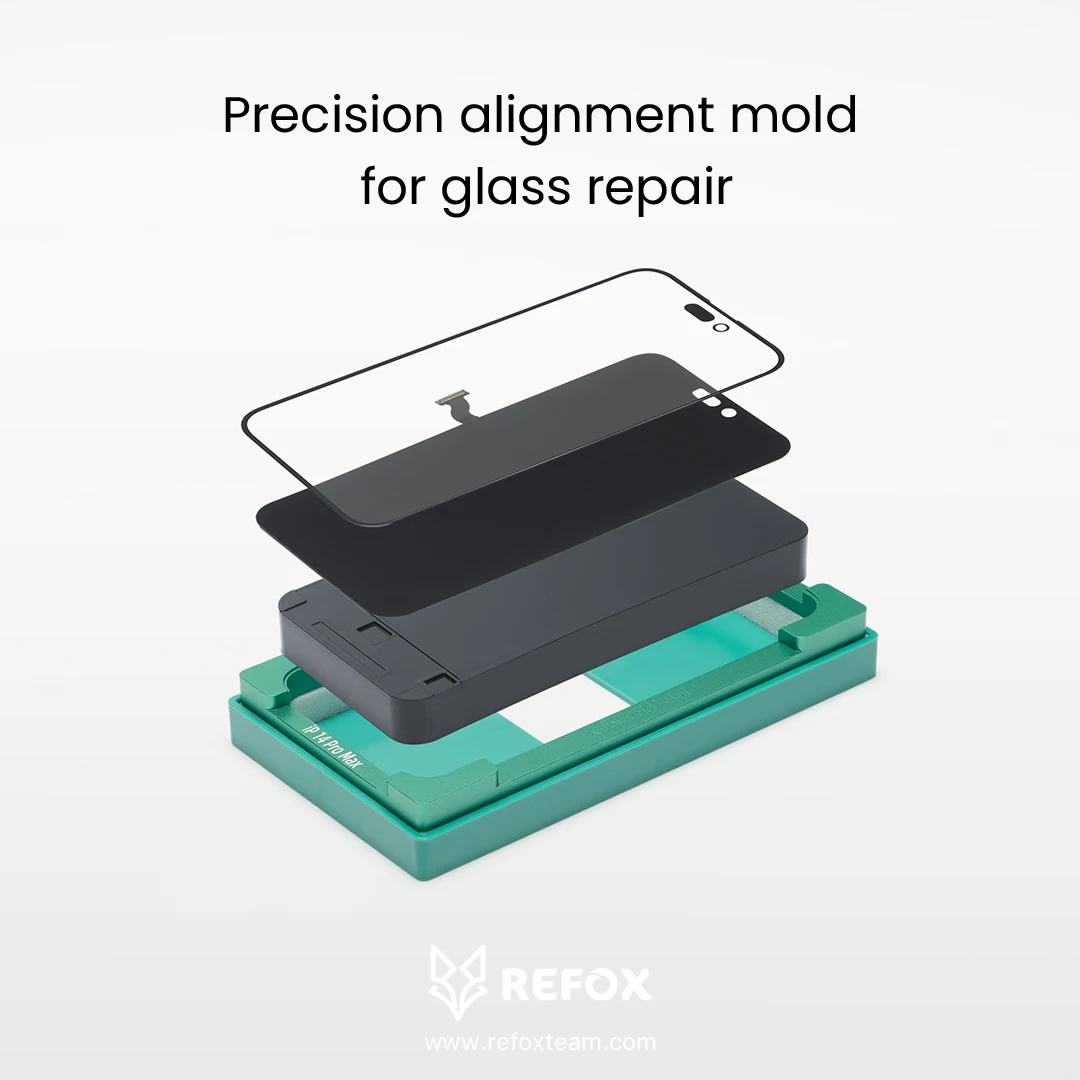REFOX Film LCD Screen Lamination Alignment Mold for IP 13- 16 Pro Max Position Laminating OCA Screen Refurbishing Repair Tools
