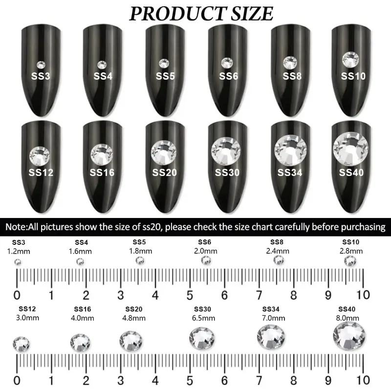 MollBii SS3-SS30 Mocha AB غير الإصلاح أحجار الراين بريق الزجاج بلورات مسطحة حجر لتقوم بها بنفسك مسمار السحر ستراس سترازيز نيغل بارتز #5