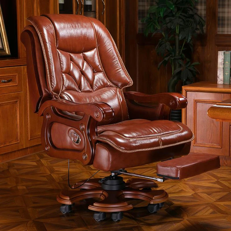 

Luxury Ergonomic Office Chairs Comfy Mobiles Playseat Recliner Massage Leather Armrest Chairs Floor Chaise De Bureau Furniture