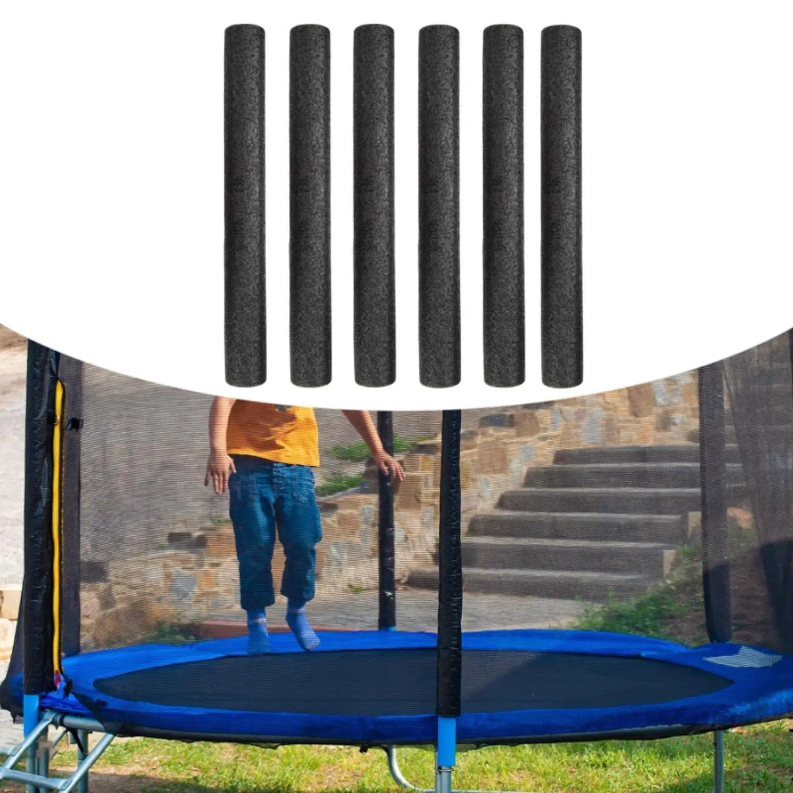 Trampoline Pole Foam Covers Safety Padding Kids Protector Sleeves Indoor Outdoor Replacement Tubing for Playtime